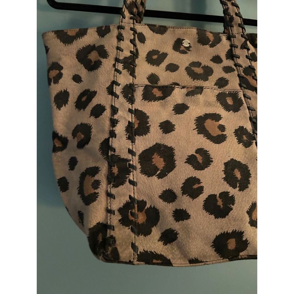 Kelsi Dagger suede leopard print handbag tote sna… - image 4